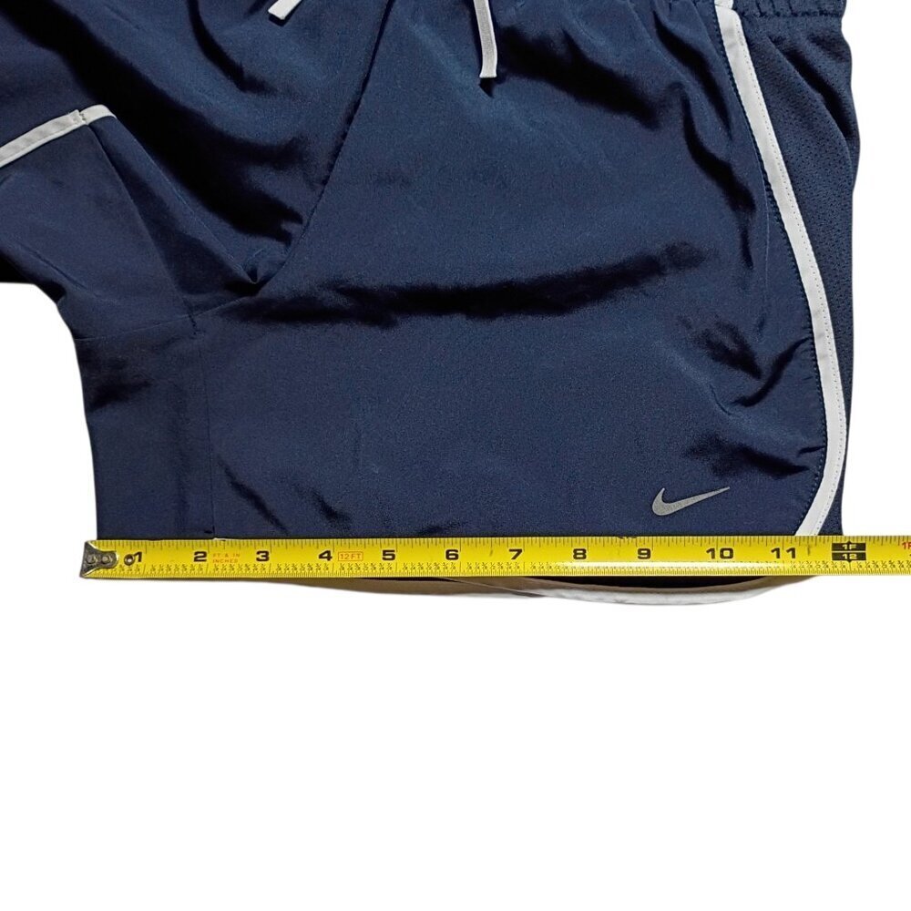 Nike Women M Dri-FIT Performance Running Shorts Blue & White M Side Mesh Comfort - Picture 10 of 14